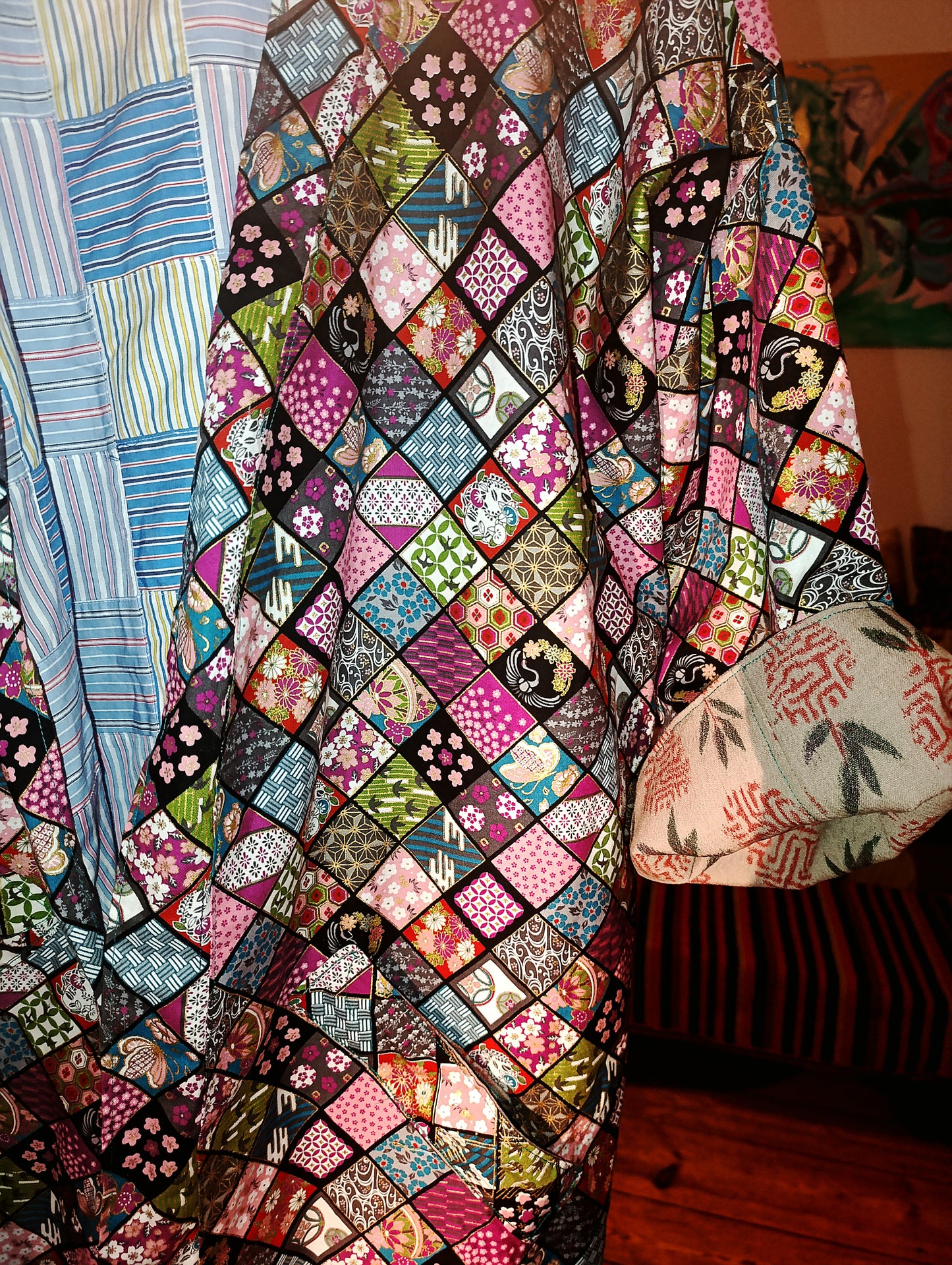 Japanese Patchwork long kimono