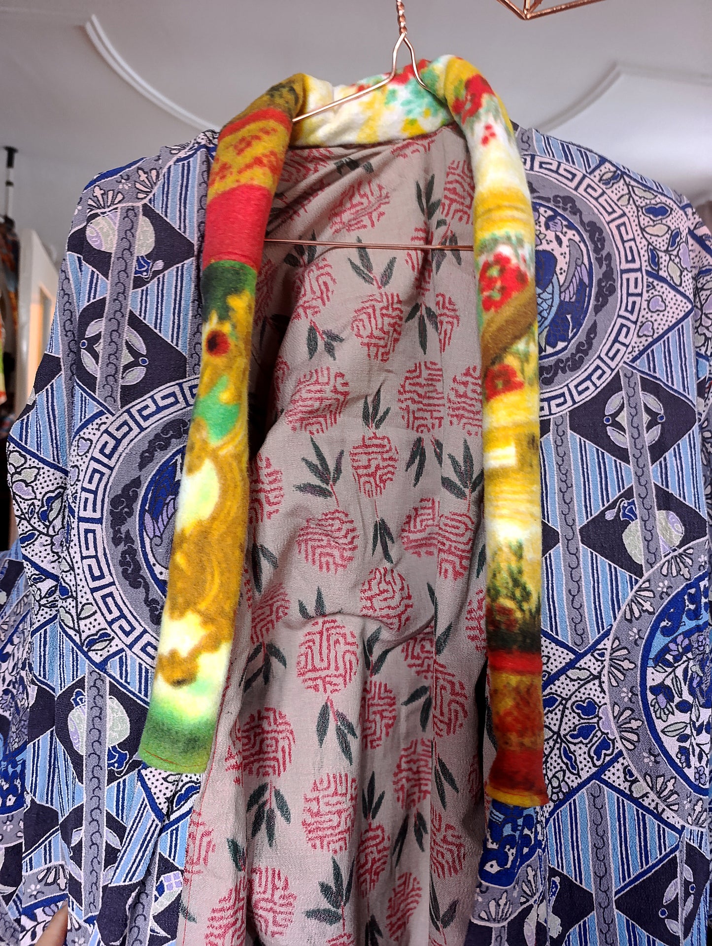 Original japanese raw silk kimono