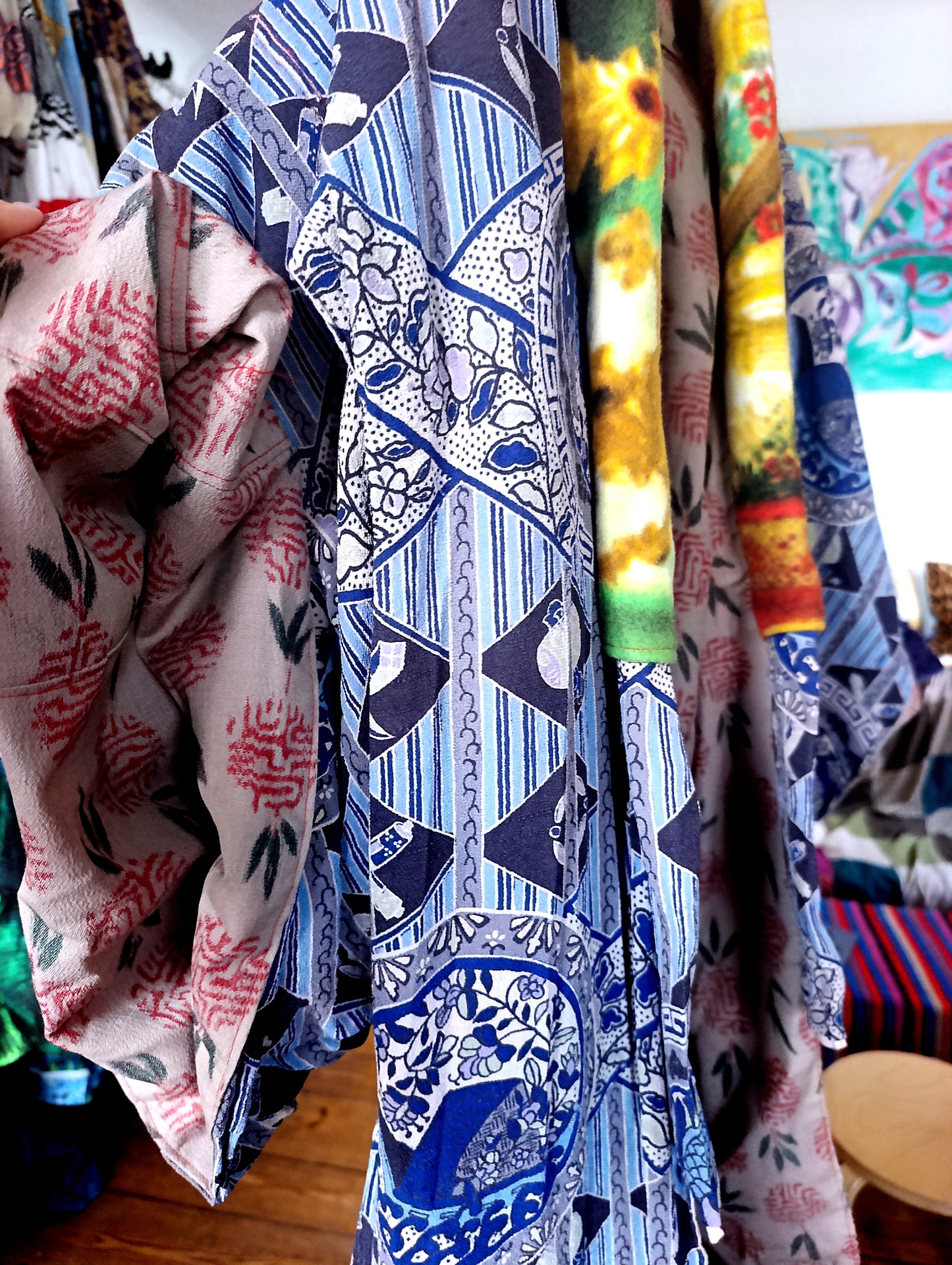 Original japanese raw silk kimono
