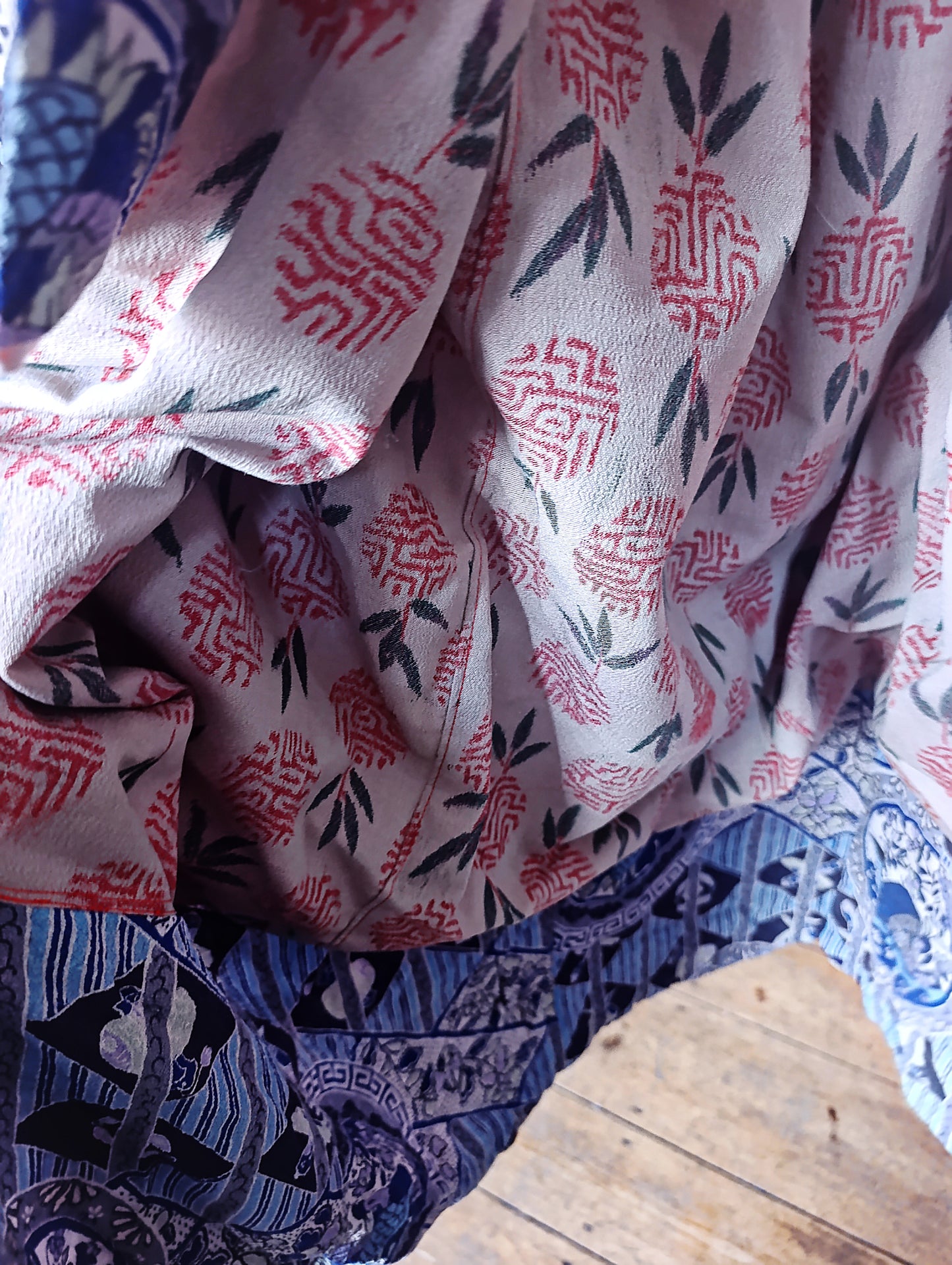 Original japanese raw silk kimono