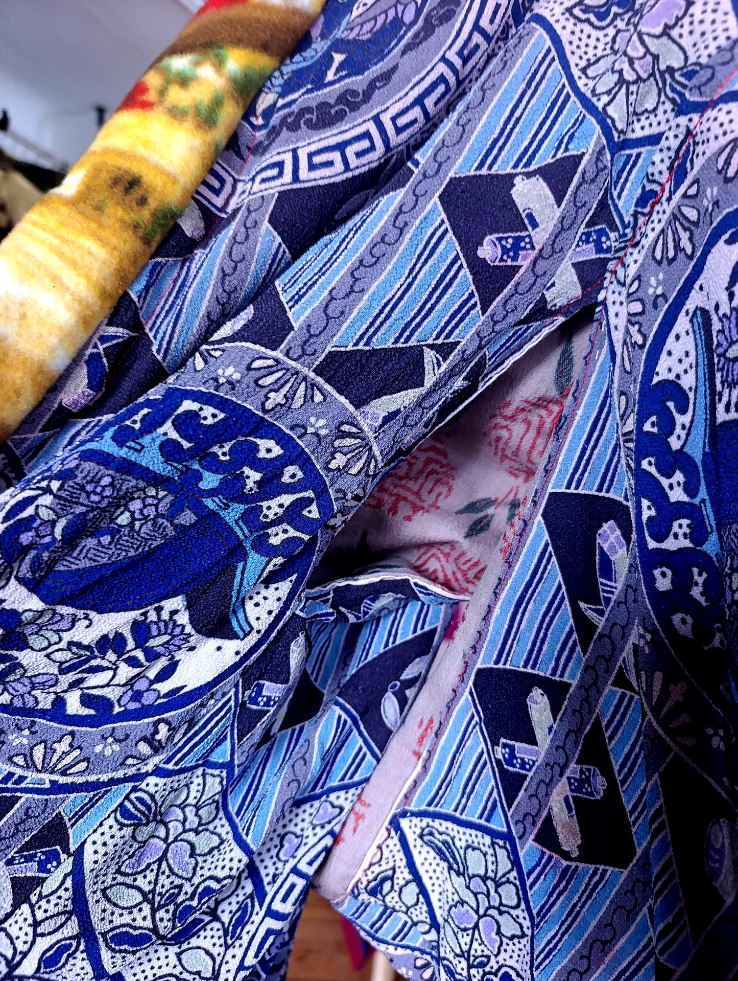 Original japanese raw silk kimono