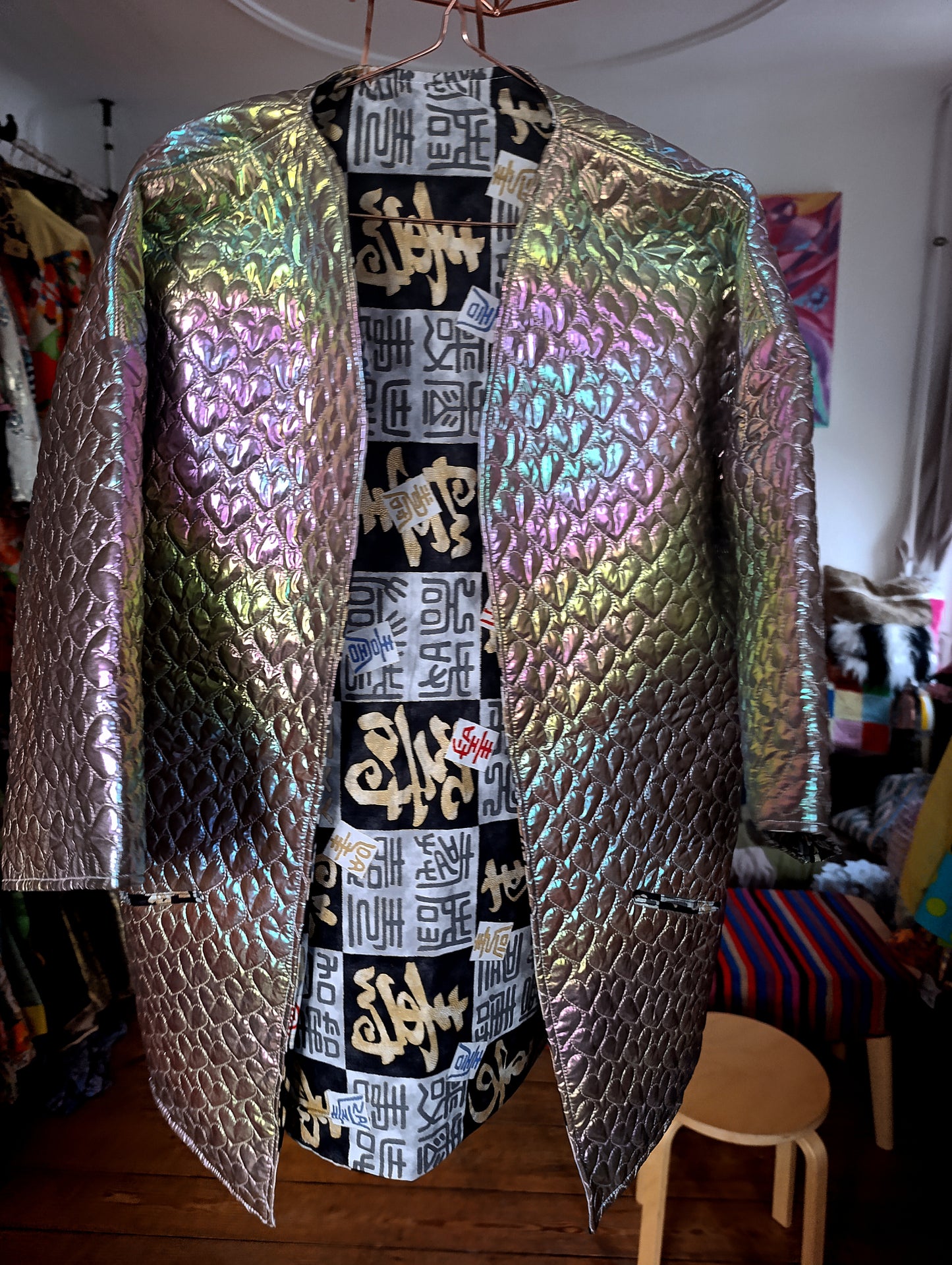 Holographic heart kimono