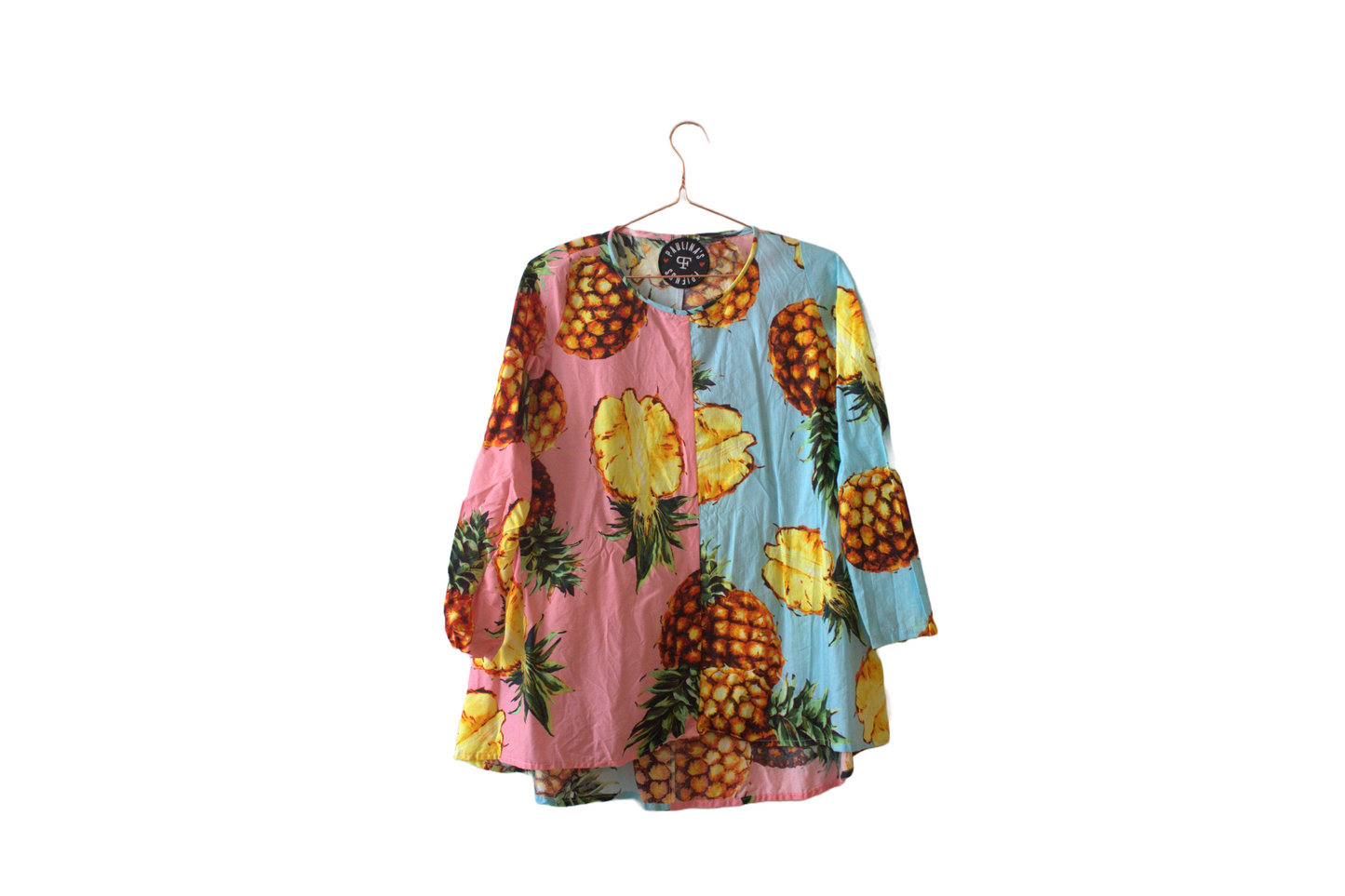 Bold Pineapple Print Top – Vibrant Tropical Style
