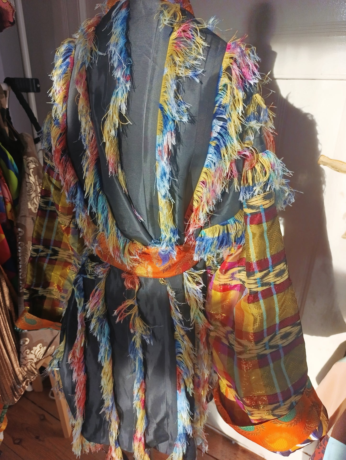 Fringe kimono