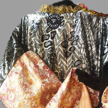 Long Golden Paisley kimono