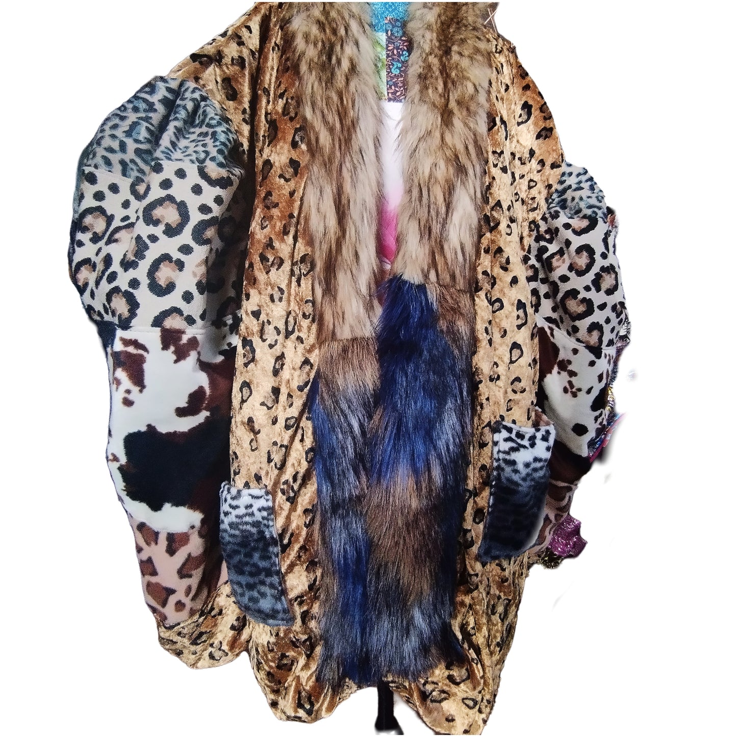 animal print kimono