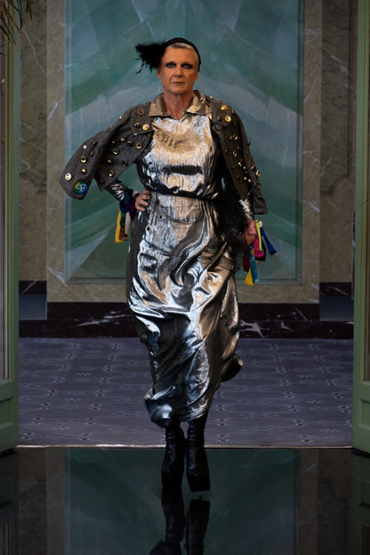 Silver glamour long dress - PAULINA'S FRIENDS