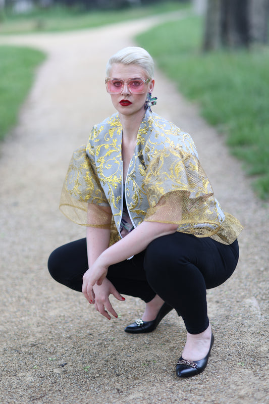 Silver Gold puff jacket