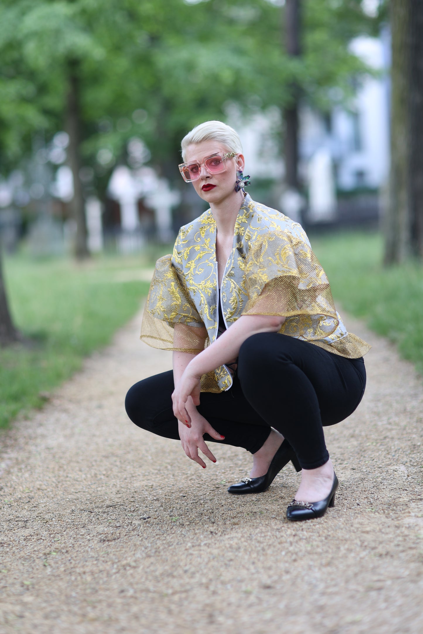 Silver Gold puff jacket