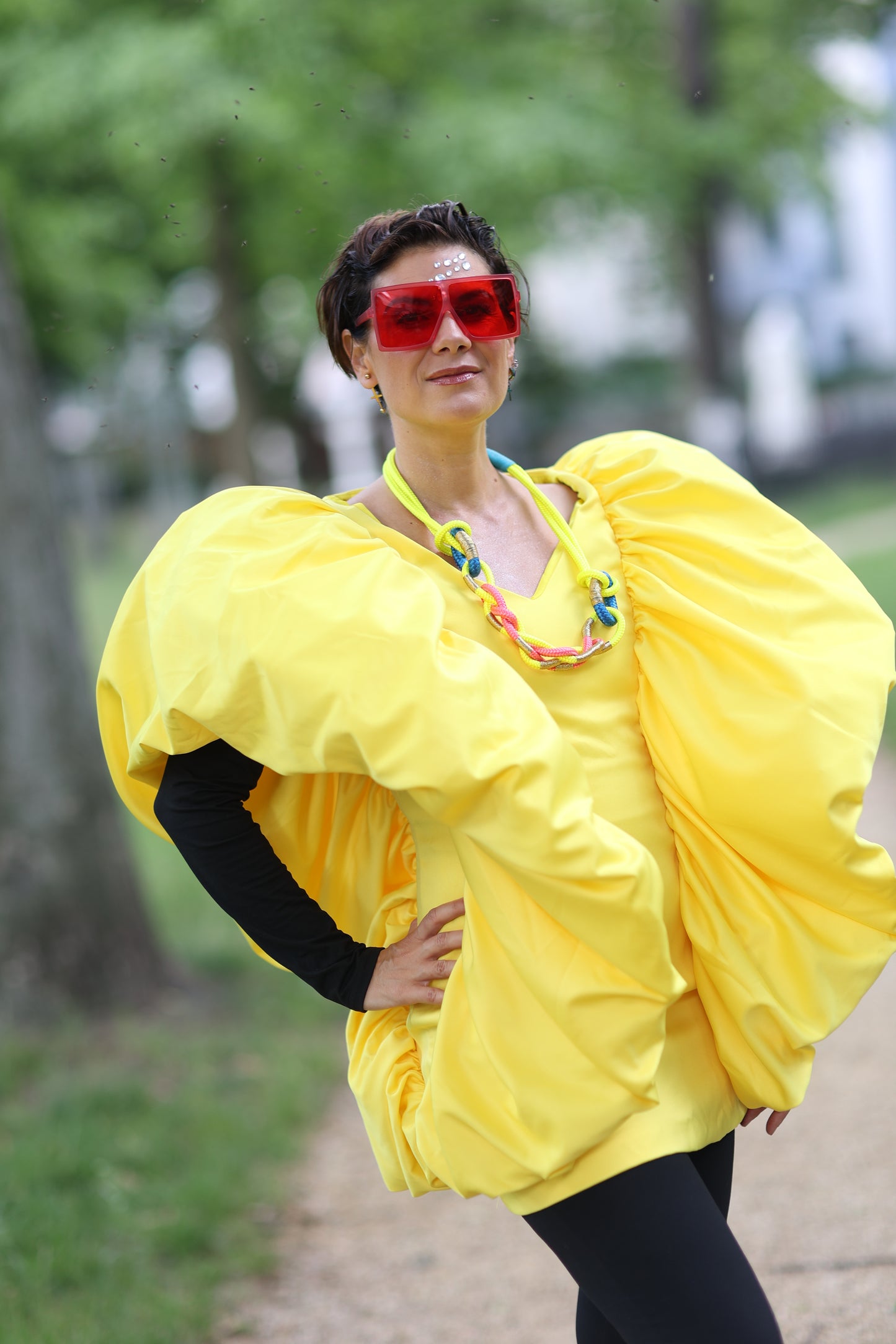 Yellow wing dress