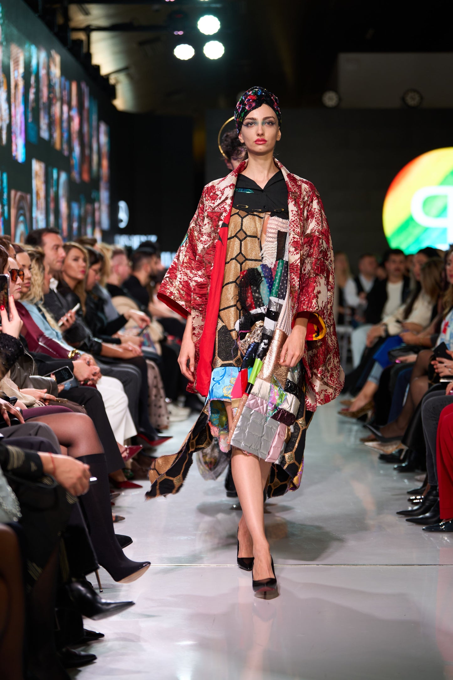 Red brocade kimono