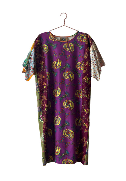 Purple Patchwork Dress