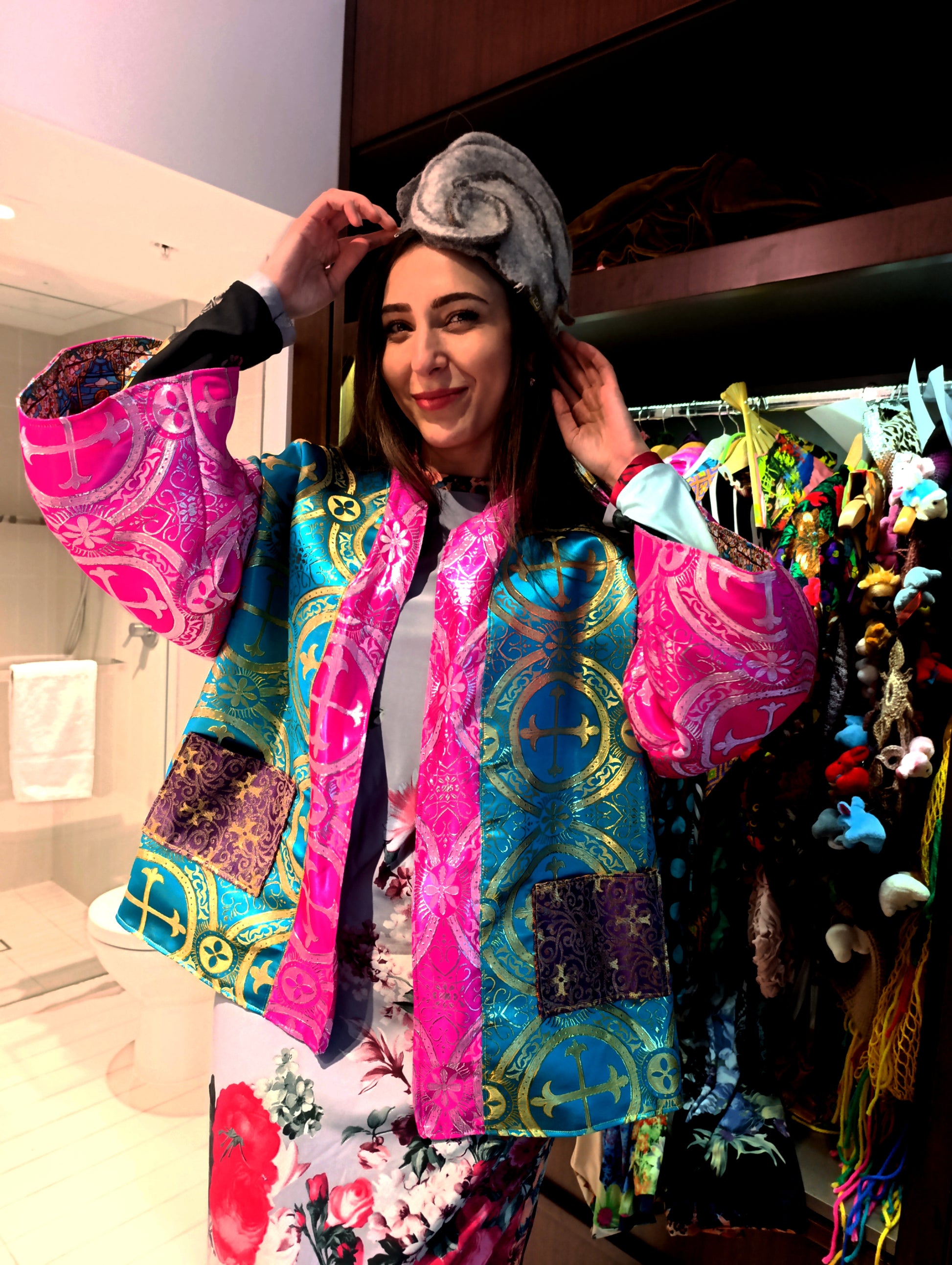 Grey roses dress - PAULINA'S FRIENDS