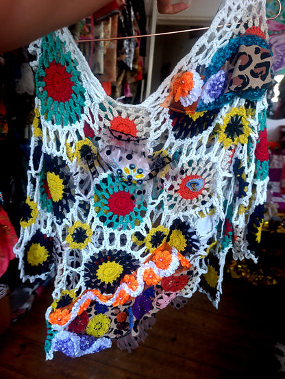 Deconstructed crochet top