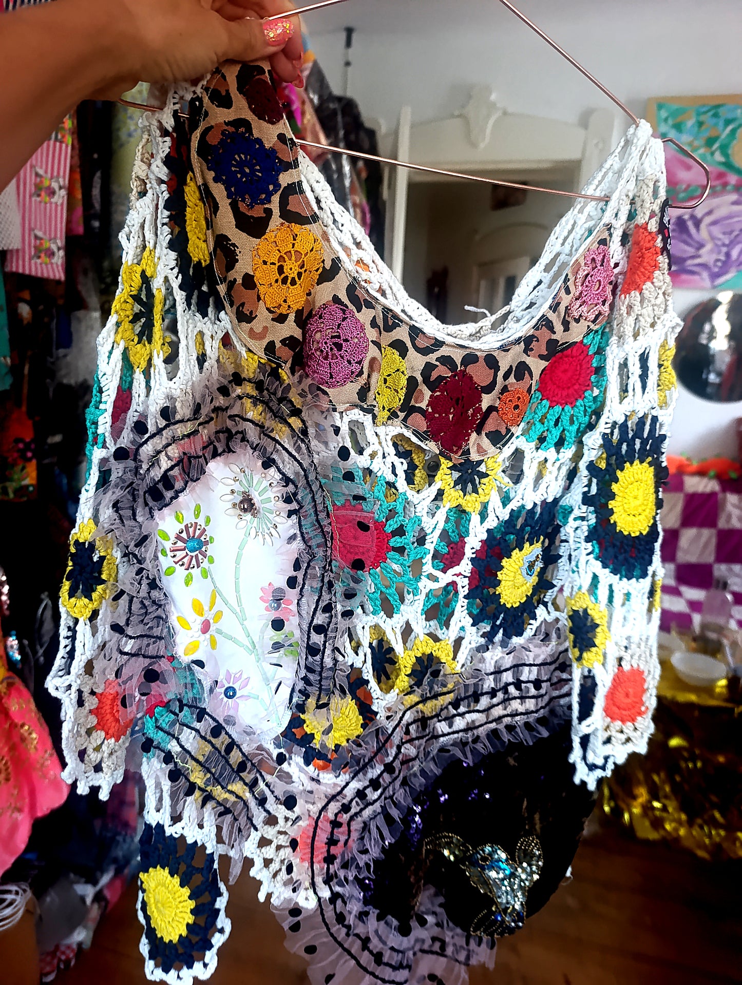 Deconstructed crochet top
