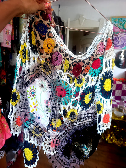 Deconstructed crochet top