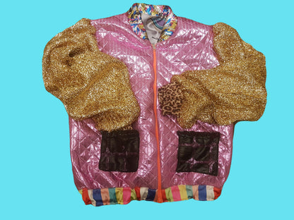 funky bomber with golden sleeves