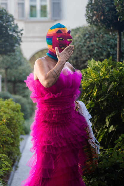 Pink ruffles sleeveless dress