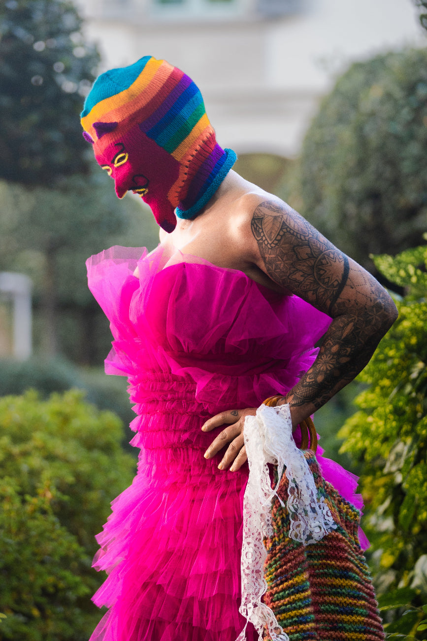 Pink ruffles sleeveless dress