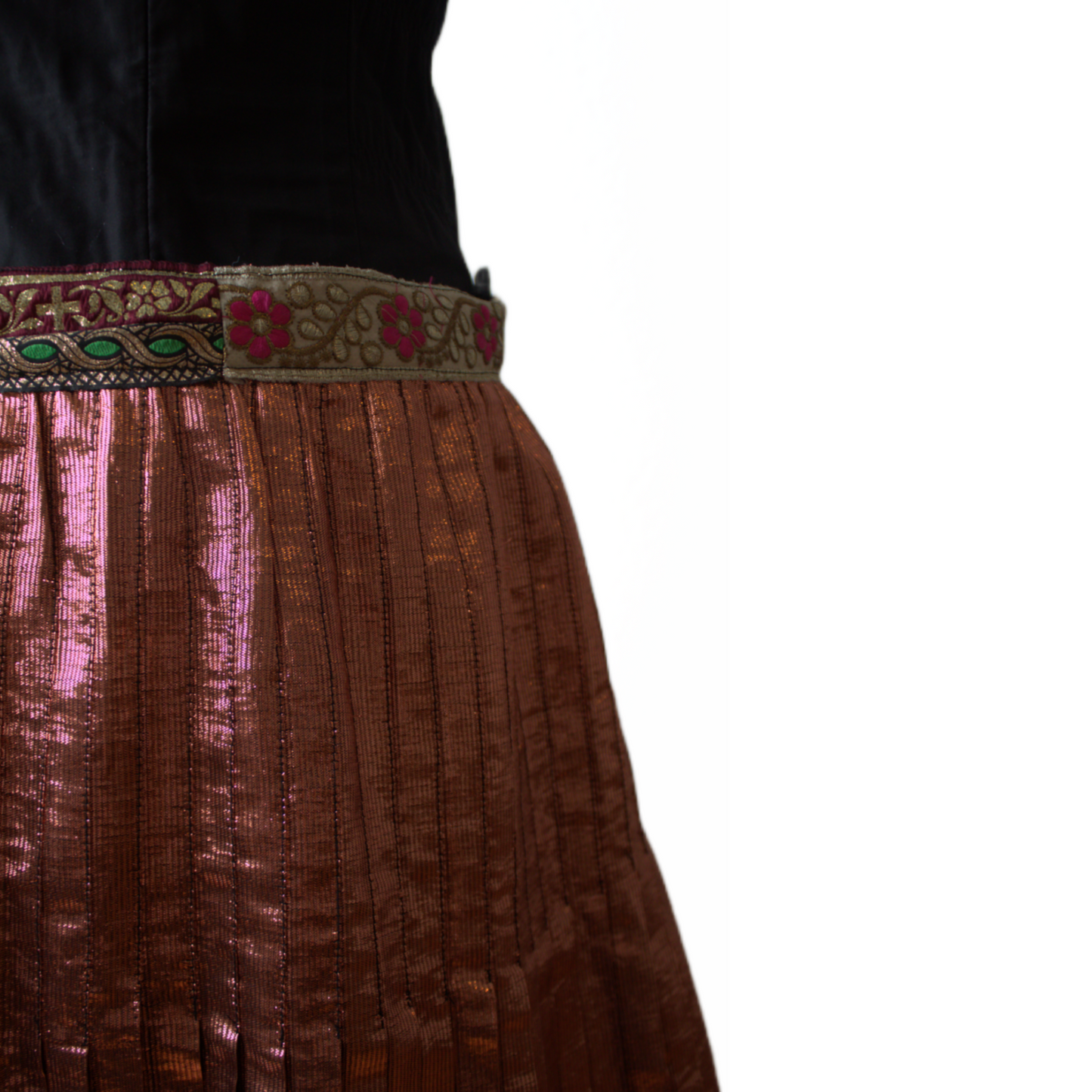 Copper Pleated Skirt