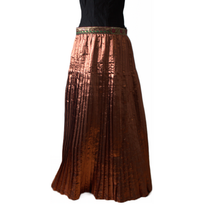 Copper Pleated Skirt