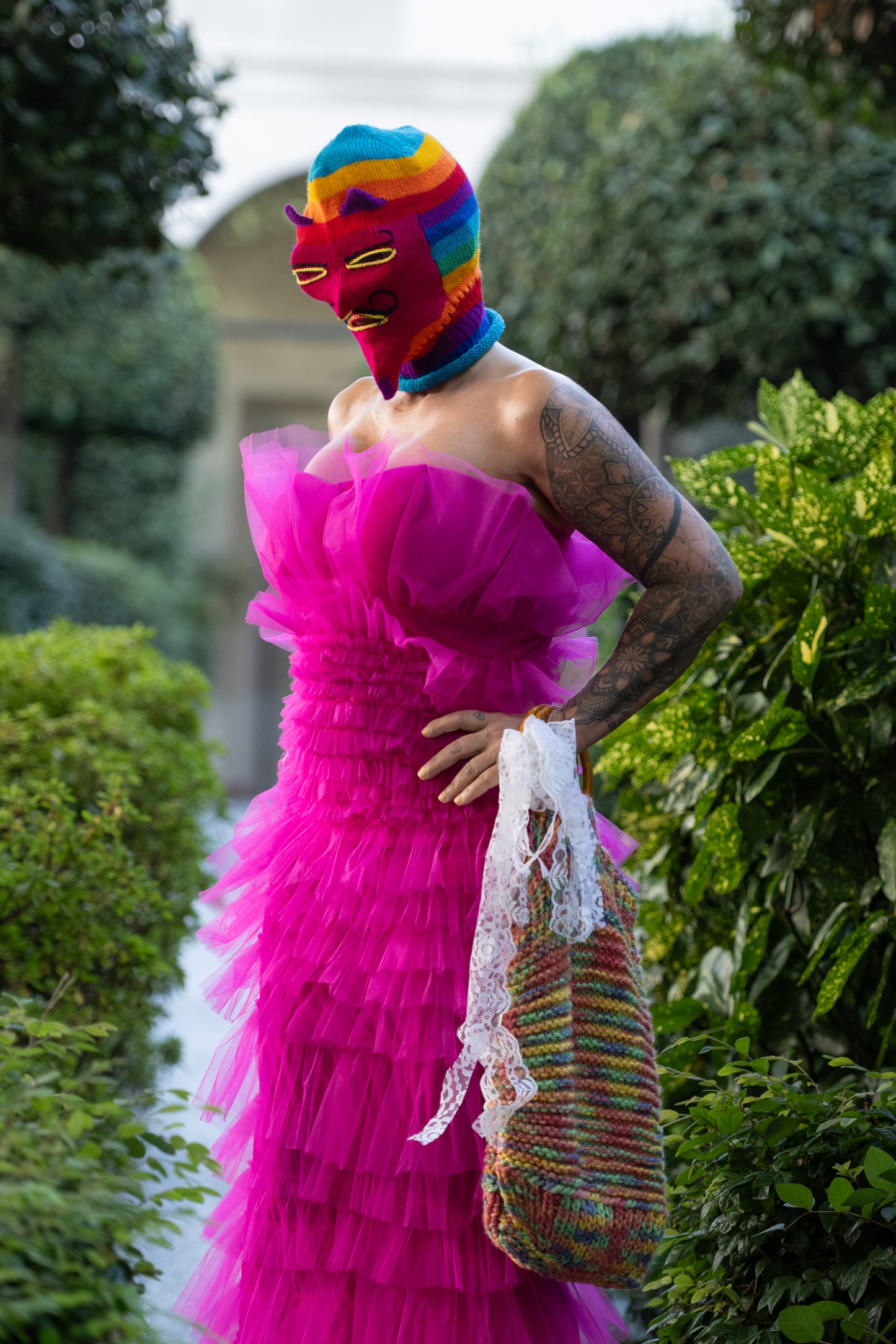 Pink ruffles sleeveless dress