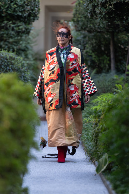 Japanese landscape obi skirt