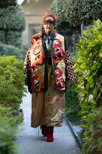 Japanese landscape obi skirt