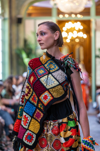 Chanel leftovers crochet blanket top - PAULINA'S FRIENDS