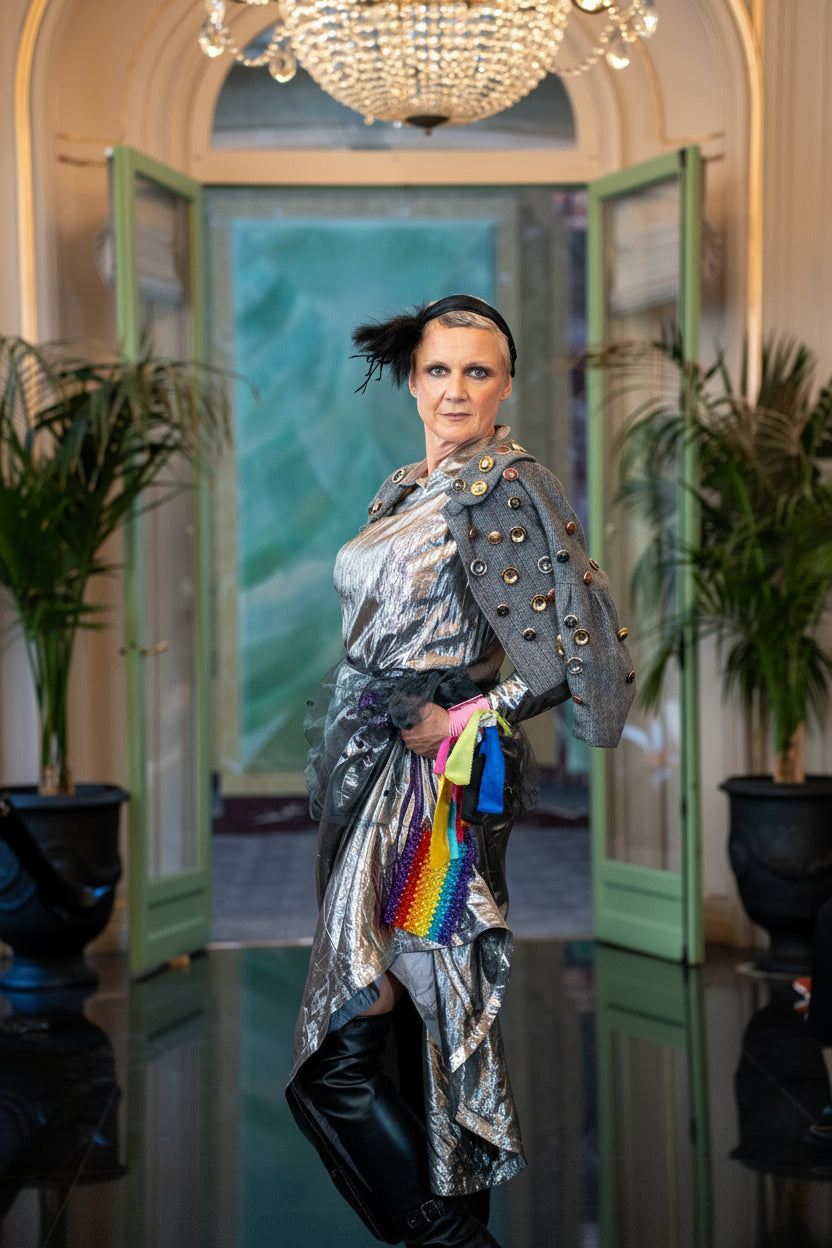 Silver glamour long dress - PAULINA'S FRIENDS