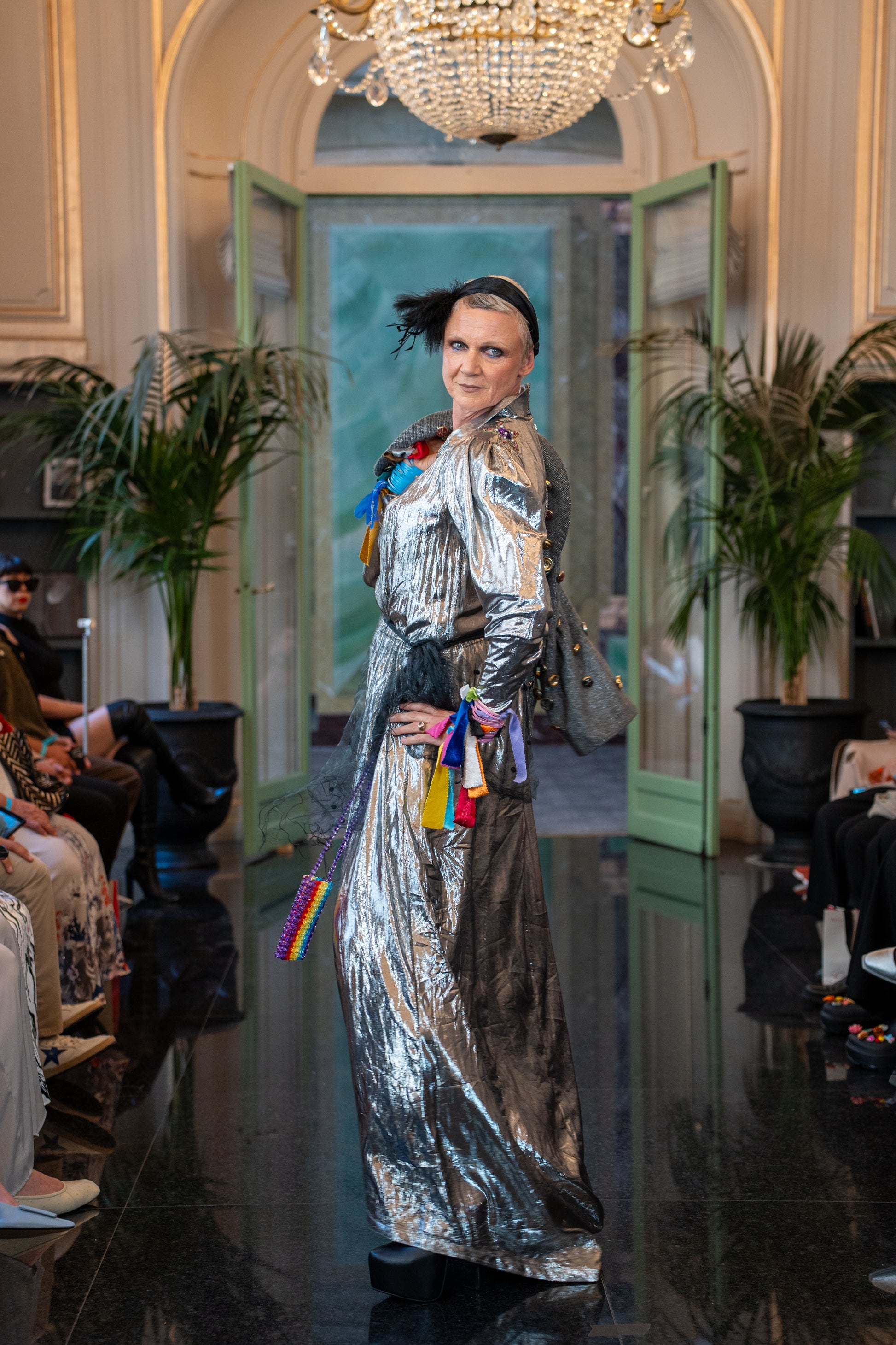 Silver glamour long dress - PAULINA'S FRIENDS