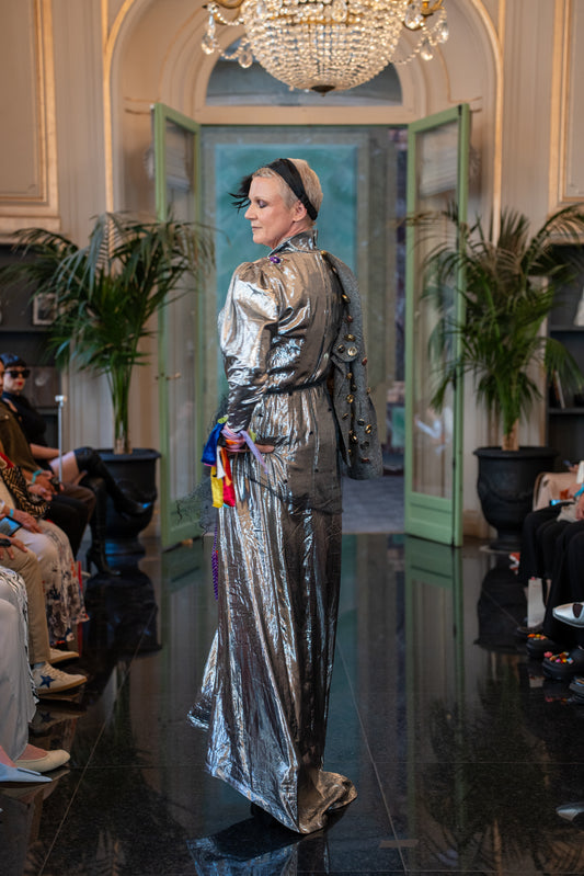 Silver glamour long dress - PAULINA'S FRIENDS