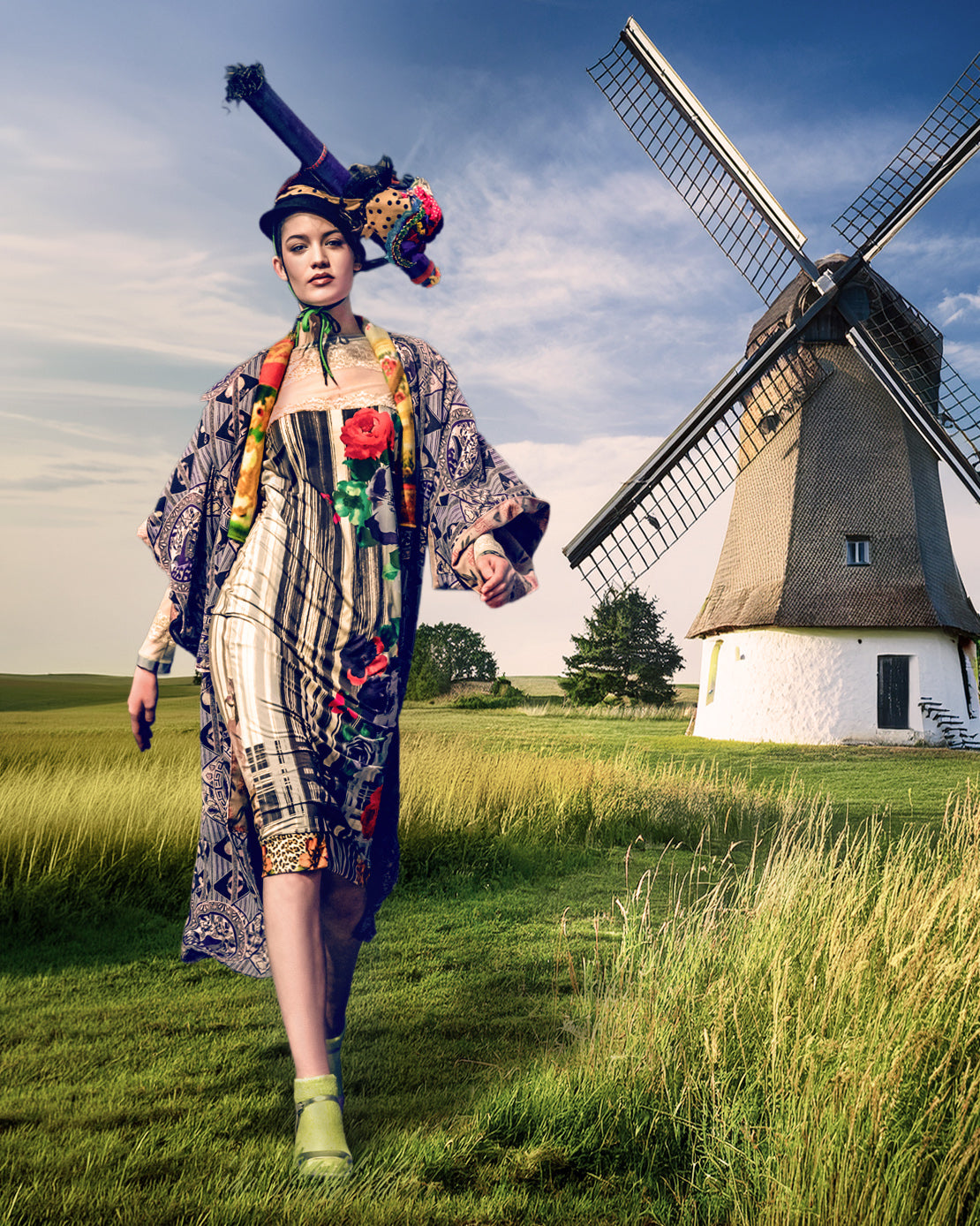 Original japanese raw silk kimono