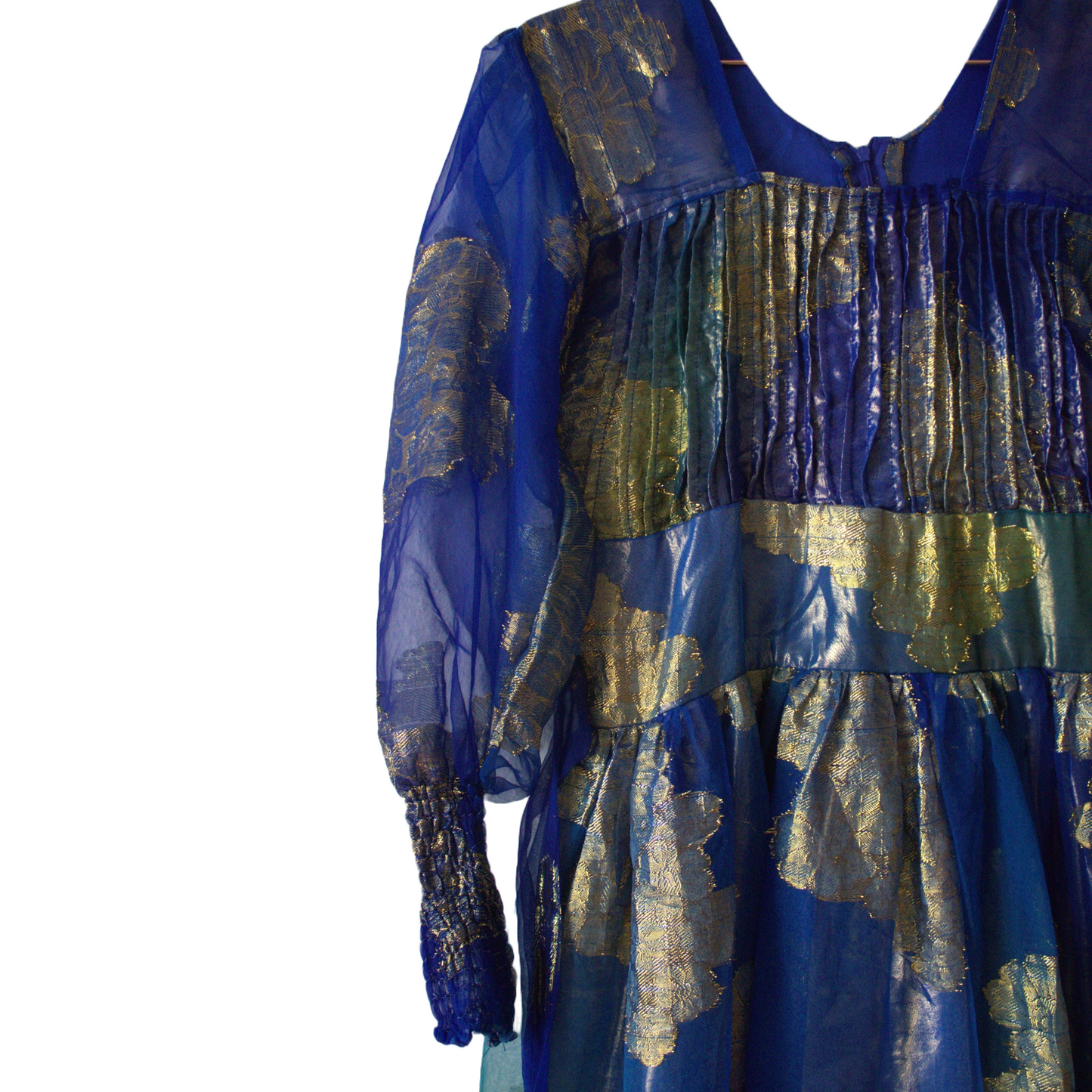 Holographic Golden Blue Dress