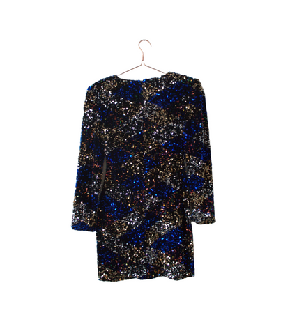 Blue Paillettes Dress