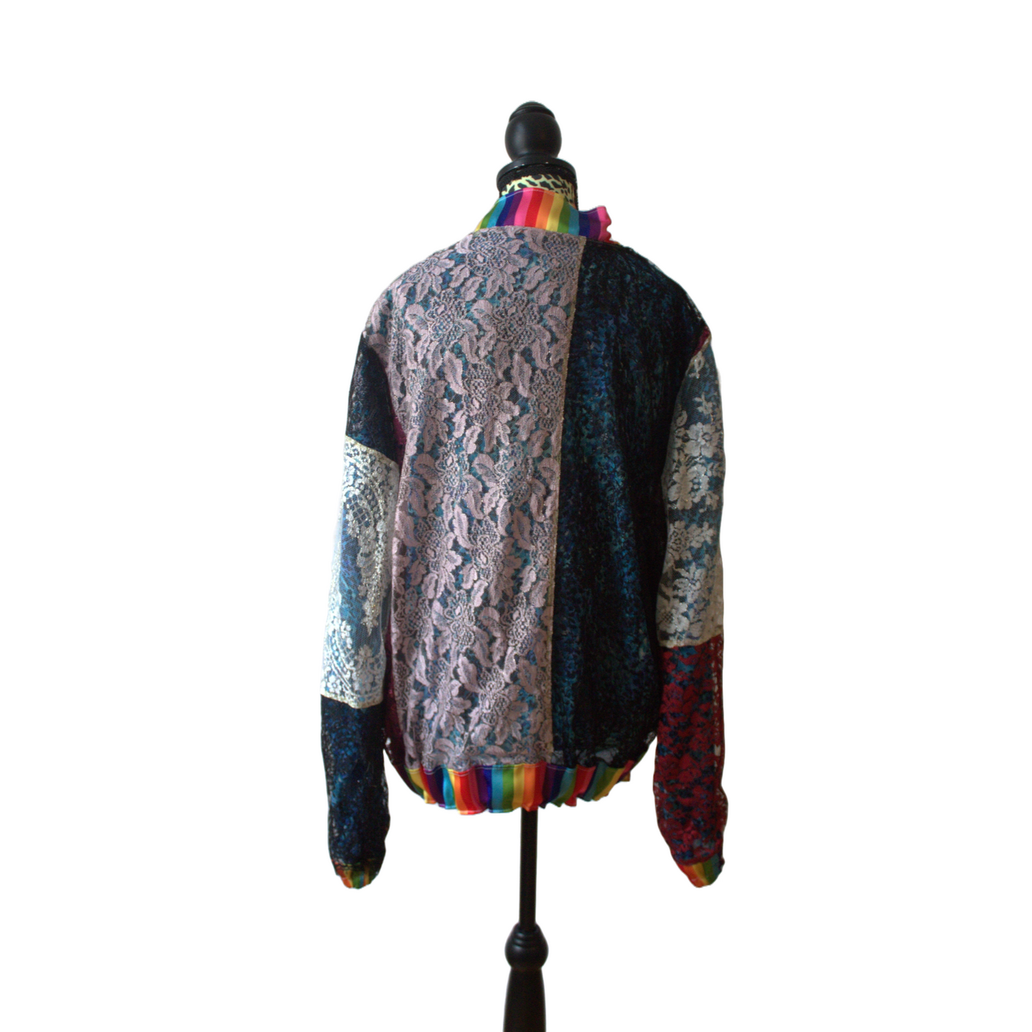 Lace Rainbow Bomber Jacket