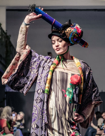 Original japanese raw silk kimono