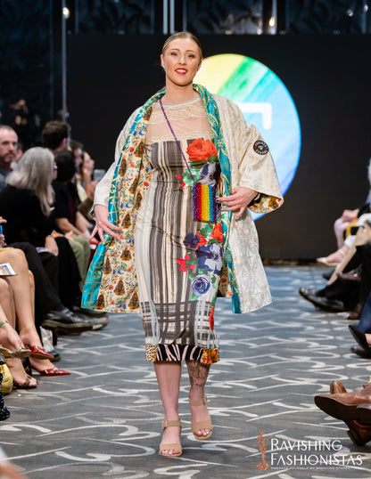 Lace stripes dress - PAULINA'S FRIENDS