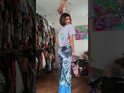 Grey velvet trousers