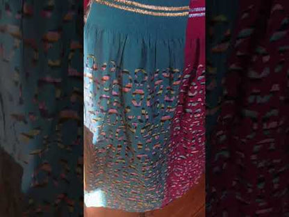 Animal print floral skirt