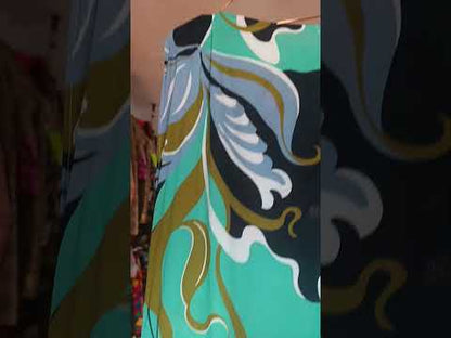 Turquoise floral dress