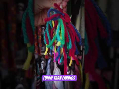 Funny yarn earings