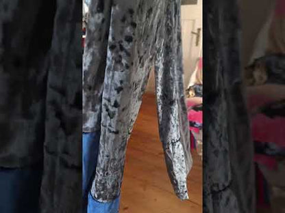 Grey velvet trousers