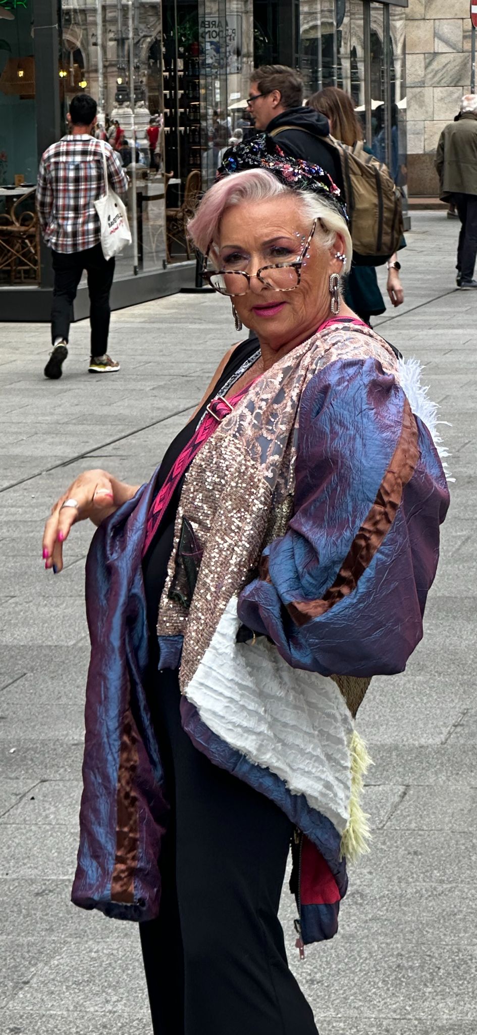 Iridescent kimono