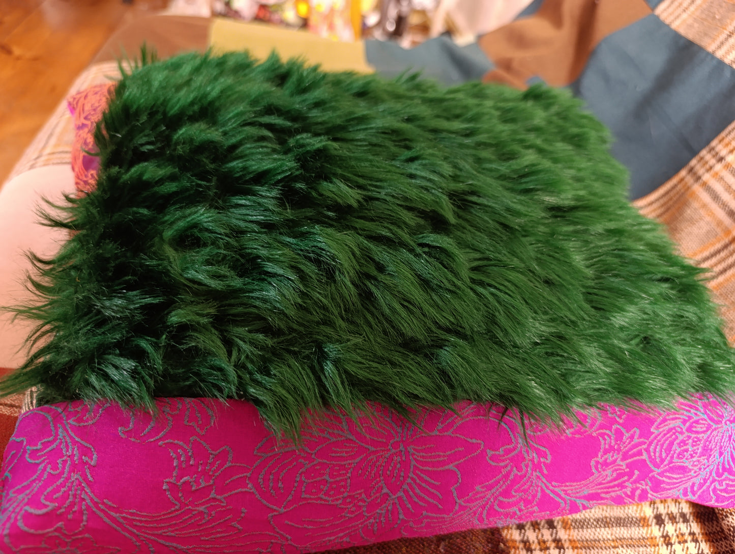 Pink Green pillow