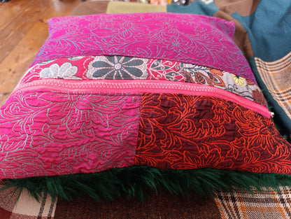 Pink Green pillow